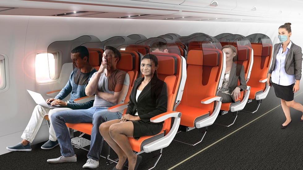 تصاميم جديدة تكشف توزيع مقاعد الطائرات بعد أزمة فيروس كورونا