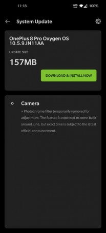 يتم تعطيل وضع Photochrome على OnePlus 8 Pro عالميًا
