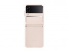 غطاء جلدي قابل للطي وغطاء شفاف بتصميمات الحلقة لهاتف Galaxy Z Flip4