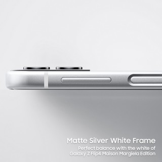 الإصدار المحدود من Galaxy Z Flip4 يحتضن تقنية Margiela's décortiqué ويتميز بإطار أبيض فضي غير لامع