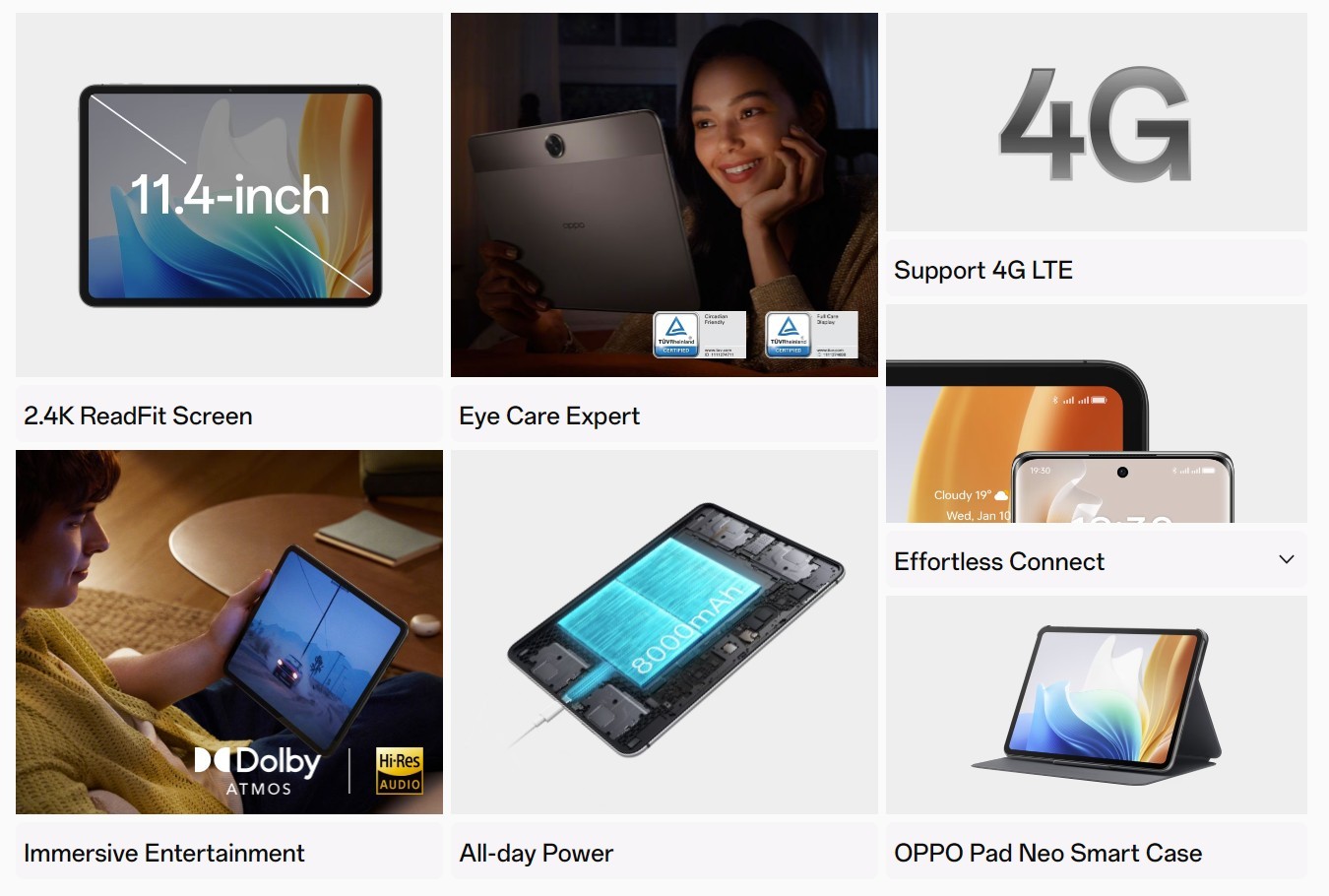 يتم إطلاق جهاز Oppo Pad Neo في ماليزيا، وهو جهاز لوحي مقاس 11.35 بوصة بسعر معقول مزود بتقنية LTE اختيارية